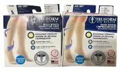 Truform Leg Health Unisex Compression Sock - MEDIUM 20-30 FIRM - Beige Lot of 2