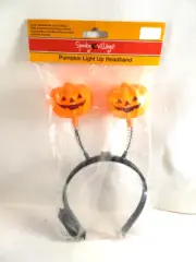 Halloween PUMPKIN LIGHT UP HEADBAND Hair Costume Accessory