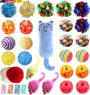 31 PCS Cat Toys Assortments, Variety Interactive Cat Chew Catnip Toys for Indoor