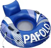 Pool Float Adult, Inflatable River Tube Float, River Tubes for Floating Heavy Duty with Mesh Bottom, Comfortable Backrest & 2 Cup Holders & Durable Grab Handles,450 lbs Weight Capacity