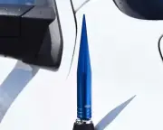 TRUE SPIKE BLUE 5" LONG BILLET FAT SPIKED RADIO ANTENNA FOR 07+ MINI COOPER (for: Mini)