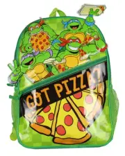 Teenage Mutant Ninja Turtles TMNT Travel School Dual Compartment Backpack For