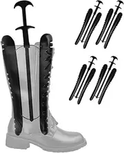 [WAJJ] Women Boot Calf Stretcher Adjustable Shoe Trees Length Width Keeper Shaper (Black), Black 2, women