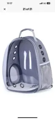 Pet Portable Carrier Backpack Space Capsule Travel Dog Cat Bag Transparent