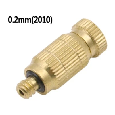15Pcs Brass Misting Nozzle - 3/16" 0.2mm Orifice Dia Fogging Spray Head
