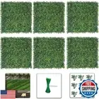 Ticanros Grass Wall Panel 12 Pack 20"x20" Artificial Boxwood Hedge Plant Wall