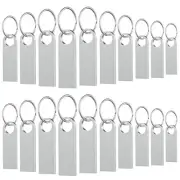 20 Pack 4GB USB Flash Drive with Keychains, Wooolken Sleek Metal USB 2.0...