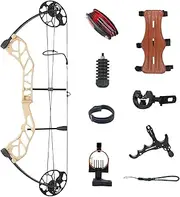 TOPARCHERY Compound Bow Kit Archery Hunting 19-70lbs Right Hand for Beginner Adults Outdoor Shooting Black Earth Camouflage
