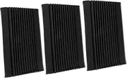 Yardwe 3Pcs Acoustic Wall Wedge Sound Absorbing Foamed Tile for High Density Fire Retardant Bass Trap for Home Theater Vocal Booths and Recording Spaces