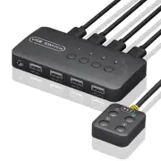 KVM Switch USB Switch Shared Controller Adapter 4 Inputs 4 Outputs for3265