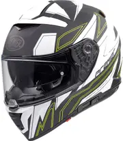 Premier Devil EL, full face helmet , color: Matt Black/White/Yellow , size: XL