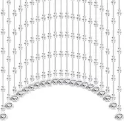 Door Beads Curtains, Iridescent Glass Crystal Bead Chain Garland Diamond Cut Crystal Hanging Beaded Curtain Room Divider Blind (Color : Clear, Size : 41)