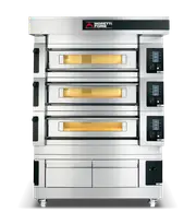 Moretti Forni serieS Triple Deck Bakery Oven on Prover - 3 x 60x40cm Tray - COMP S50E/3A/L-EQ