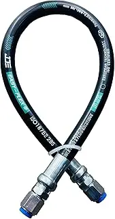 Haichy 26711-04-04-12 Hydraulic Hose Swivel Assembly 1/4" Hydraulic Hose with Male JIC X Male JIC, 12" Long, 5800 PSI