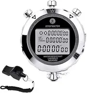 Rolilink Metal Stopwatch Stop Watch for Sports Waterproof Stopwatches Timer for Sports and Competitions