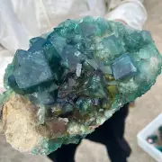 5lb NATURAL Green Cube FLUORITE Quartz Crystal Cluster raw Mineral Specimen