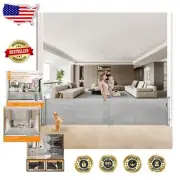 Space-Saving Retractable Gate for Pets - Durable Mesh, One-Handed Operation