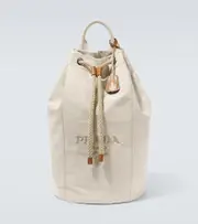 [Prada] Prada Embroidered canvas bucket bag