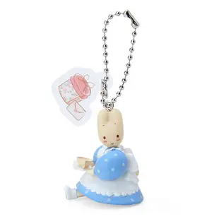 asdfkitty*茉莉兔造型鑰匙圈/吊飾-藍色側坐-日本正版商品