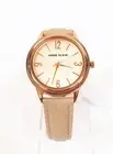 NEW ANNE KLEIN ROSE GOLD TONE,BEIGE,TAUPE LEATHER BAND,WATCH AK/0317SSTP