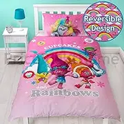 Trolls Dreams UK Single Duvet/Doona Cover and Pillowcase Set