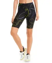 Calvin Klein Performance Women's 9" Floral-Neon Bike Shorts, Black, XS, $40, NwT