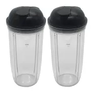 Replacement personal jar 32oz cup and to go lid for Nutribullet Select Blende...