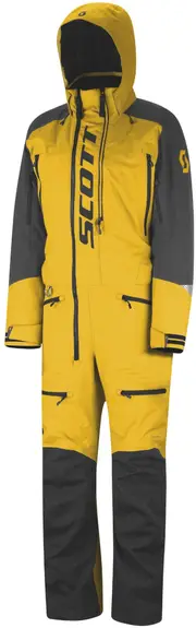 SCOTT DS Shell Dryo One Piece One Piece Snowmobile Suit, yellow, Size 2XL for Men