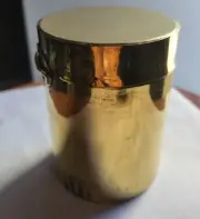 Brass cylinder shaped trinket box