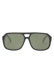 Electric Dude 48mm Small Polarized Aviator Sunglasses in Matte Black/Grey Polar at Nordstrom One Size