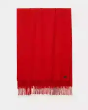 Rag & bone L104108 Red Addison Recycled Wool Scarf 28.5" X 78"