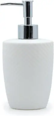 salt&pepper Emboss Dispenser 8 x 18cm - White - Soap Dispensers