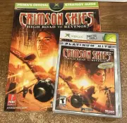 XBOX - CRIMSON SKIES Game & Prima Strategy Guide NEW! Platinum Hits BUNDLE
