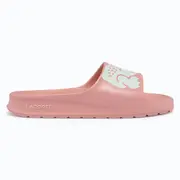 Lacoste Women's Croco Slides 2.0 Light Pink/White (UK 4-8)