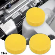 Radiator Coolant Reservoir Overflow Tank Cap for Nissan Juke - Pack of 2 Yellow