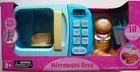 ELECTRONIC 18 PC MICROWAVE OVEN PLAYSET,W/ ROTATING PLATE,TIMER,FOOD,& UTENSILS