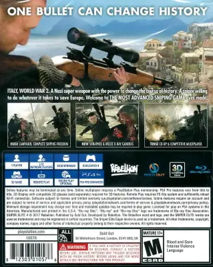 【二手遊戲】PS4 狙擊精英4 狙擊之神4 狙擊手 SNIPER ELITE 4 中文版【台中恐龍電玩】