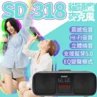 在飛比找樂天市場購物網優惠-SD318 猫頭鷹雙人伴唱無線麥克風 磁吸充電/全民k歌/歡