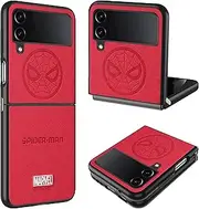 [IRON SPIDER] Case for Samsung Galaxy Z FLIP 4 5G, with Superhero character Compatible Galaxy Z FLIP 4 5G Leather Case RED