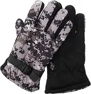 [TOVINANNA] 1 Pair Winter Skiing Gloves Waterproof Touch Screen Outdoor Warm Riding Gloves for Men Women