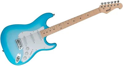 Cali Classic Electric Guitar - Blue, 6 Strings, Double-Cutaway Solid Body, Right