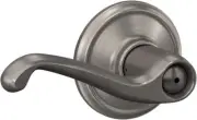 Schlage F40FLA619 Flair Privacy Lever, Door Lock Hardware, Satin Nickel