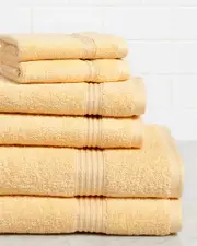 Superior Solid 6pc Breathable Absorbent Egyptian Cotton Towel Set