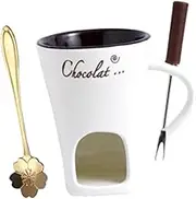 FytStycale Chocolate Fondue Pot, Hot Pot Set, Cookware, Candy, Snacks, Cooking, Chocolate Melting Pot, Ice Cream Hot Pot Cup, Cheese Fondue Cup, White