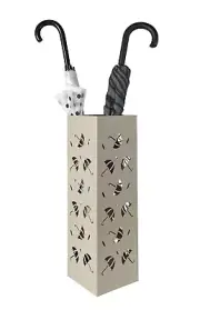 Mango Steam Metal Square Tall 19.5 Inch Umbrella Stand , Brollies Beige