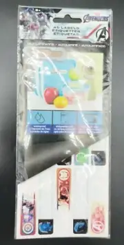 Marvel Avengers SandyLion Labels Food Containers 45 Self-Laminating KIDS' SEALED