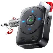 Bluetooth 5.4 Car Adapter AUX Receiver [Stronger Dual Mics & Noise