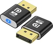 MEIRIYFA Display Port Headless Ghost Display Emulator, 4K DisplayPort Dummy Plug EDID Emulator Virtual Display Adapter for Crypto Mining, Remote Servers, Virtual Desktops (2 Pieces)