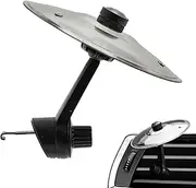 Car Drum Air Vent Clip, Mini Drum Crash Cymbals, Iron Musical Instrument Decor, Compact ClipOn Car Accessory, Fun Dashboard Ornament for Music Lovers, 14x13.5x3.5cm Gold Silver