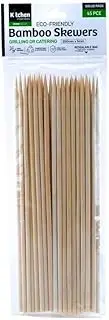 Leona Co Bamboo Wooden Skewers - 5mm x 250mm - 45 Count - Perfect Outdoor & Indoor Cooking Accessory